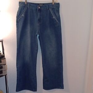 Women's Blue Wide Leg Jeans